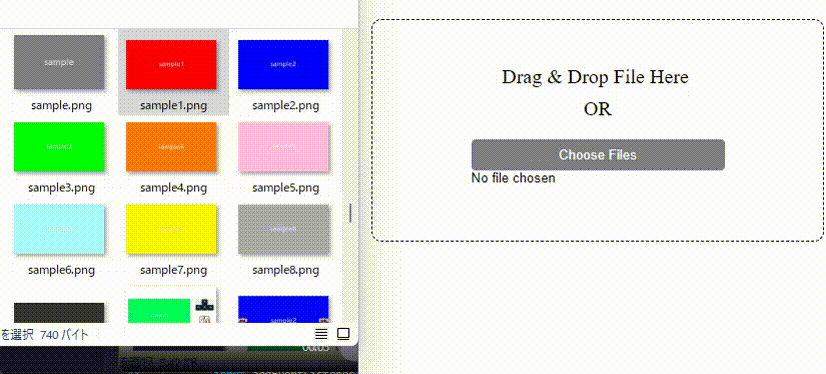 drag and drop and preview